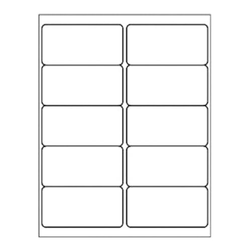 10UP - Sticker Paper, 2" x 4" Shipping Address Labels - size: 2"X 4"(10UP), style: 50 Sheets