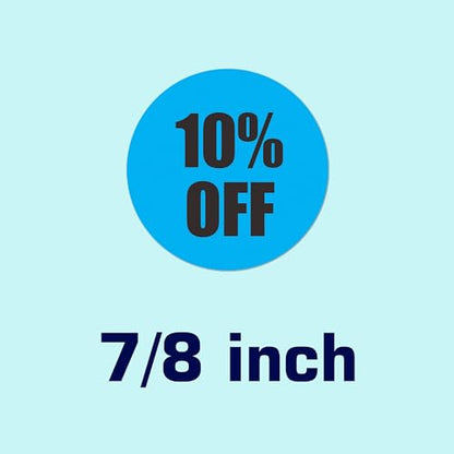Percent Off Sticker 10 to 60 Discount Stickers,7/8 Inch Round Sale Stickers - style: Color OFF 10% -60%