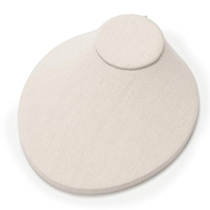 Oirlv Necklace Holder Bust Velvet Jewelry Display Necklace Display for Vendors Display Pendant Display Stand White - color: Beige