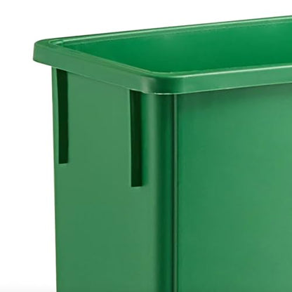 23 Gallon Green Tall Slim Plastic Trash Cans for Kitchen and Restaurant - Industrial Commercial Garbage Cans - color: Green, size: 23 Gallon