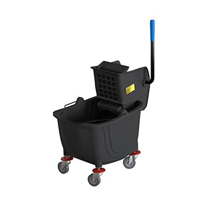 26 Qt. Black Mop Bucket and Side Press Wringer Combo - color: Black, size: 26 Qt.
