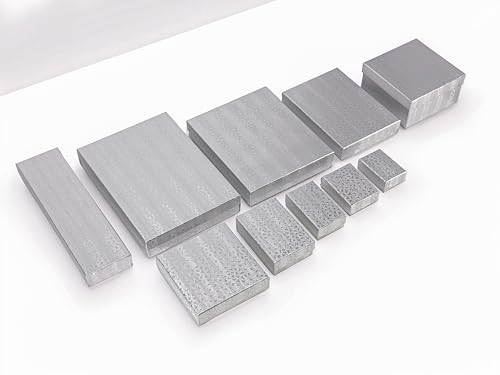 TheDisplayGuys 25 Cardboard Jewelry Gift Boxes with Inserts - Silver Foil - size: 25 Pack
