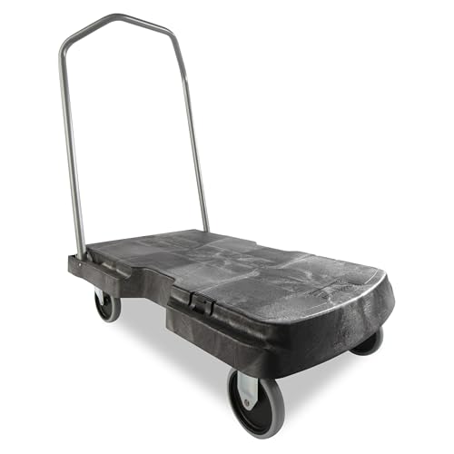 Rubbermaid Commercial Products Triple Trolley Folding Handle Dolly/Cart/Platform Truck with wheels, 500 lbs Capacity, for Moving/Warehouse/Office - style: 500 lb. Capacity, 5" Casters