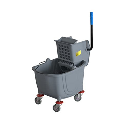 26 Qt. Grey Mop Bucket and Side Press Wringer Combo - color: Gray, size: 26 Qt.