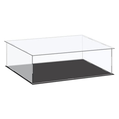 MECCANIXITY Acrylic Display Case Plastic Box Cube Storage Box Clear Small Assemble Dustproof Showcase 14.1x8.2x4.1 Inch for Collectibles Items - size: 14.1x8.2x4.1 Inch