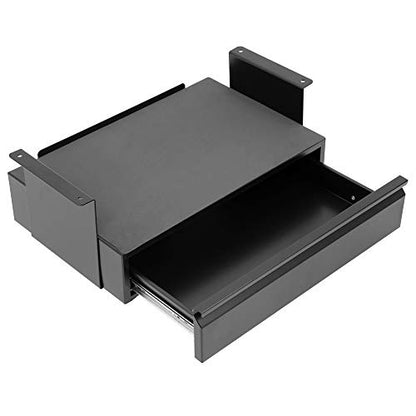 Mount-It! Under Desk Pull-Out Drawer with Shelf, Steel, 20.2 in, 11 lb Cap - size: Tall