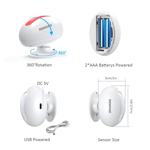 Motion Sensor Door Chime, Wireless Motion Alarm Indoor for Business Entry - style: 1 Rreceiver 1 Sensor