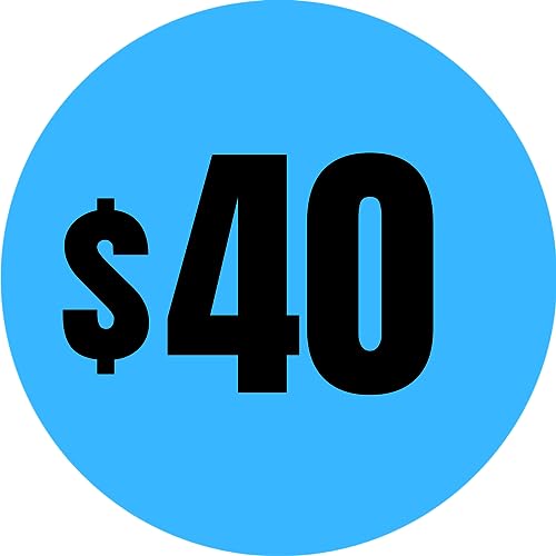 Mobiusea Creation 300pcs $40 Dollar Price Stickers 1" - size: 40 Dollars | 300pcs