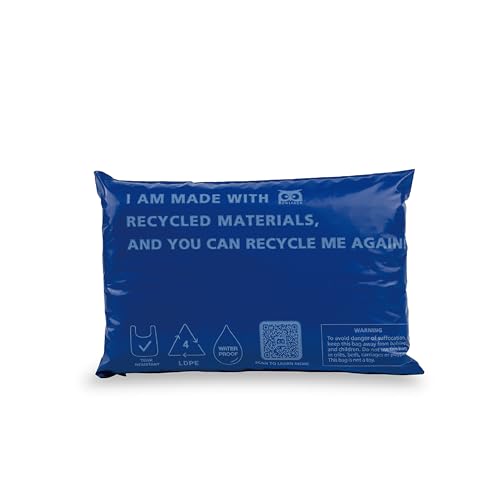 Owlpack Eco Friendly 2 MIL Blue Recycled Mailers (5" x 7", pack of 1000) - color: Blue, size: 5x7" (1000 pcs)