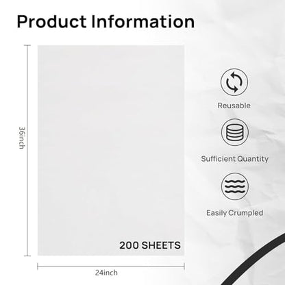 Large Moving Paper Packing Sheets 24x36 Inch Newsprint Paper for Packaging Moving Shipping Supplies, Wrapping Fragile Items, Pet Cage Liners 10.8LB - size: 24x36in 200sheet