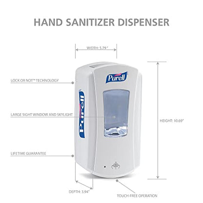 Purell LTX-12 Touch-Free Hand Sanitizer Dispenser, White, 1200 mL - 1920-00 - color: White