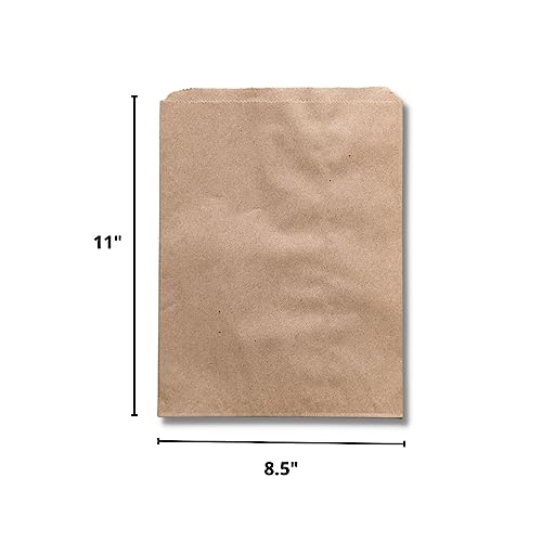 A Package 4 It 1,000-100% Recycled Brown Flat Paper Merchandise Bags - Medium (8 1/2 x 11)