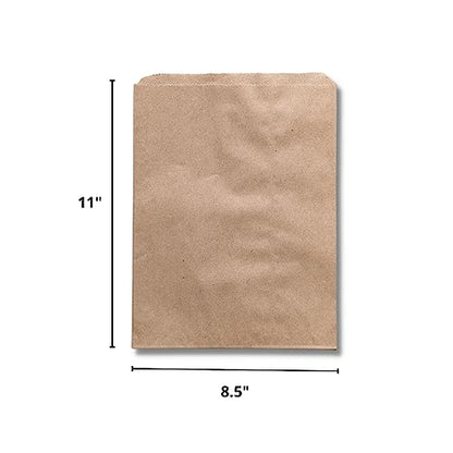 A Package 4 It 1,000-100% Recycled Brown Flat Paper Merchandise Bags - Medium (8 1/2 x 11)