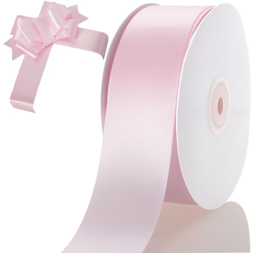 1-1/2 Inch Light Pink Ribbon 50Yards – Perfect for Gift Wrapping - color: Light Pink, size: 1-1/2"