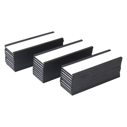 C Channel Magentic Label Holders 1x3 Inches with Paper Inserts and Clear Plastic Protectors, Pack of 30, Magnetic Data Card Holders File Cabinet Labels - size: 1"x3"-30pcs