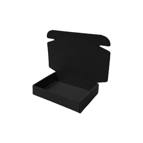 50 Pack 7.9x5.5x1.6 in Black Shipping Boxes - color: Black, size: 7.9x5.5x1.6 in