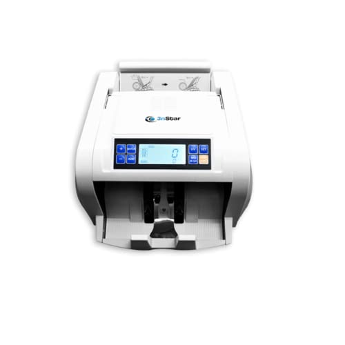 3nStar Bill Counter 110V, 2UV, 1MG, Extra Rollers, Dual Display, Capable of Counting Polymer and Paper Bills - BC1005