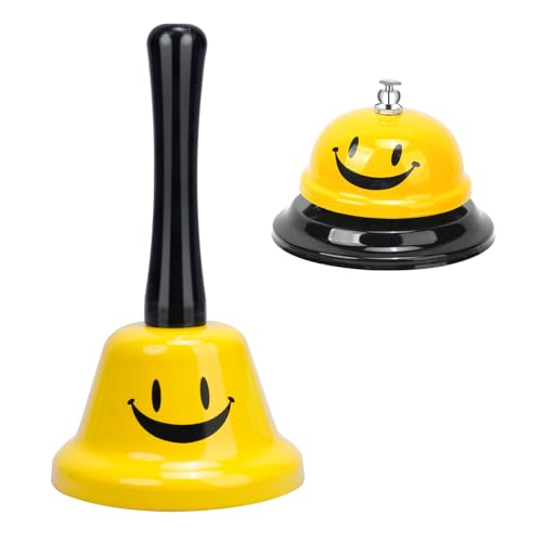 UCEC Ring Service Call Bell Smile Hand Ringing Bell for Hotel Counter - size: 2 Bells