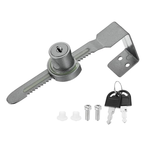 1.7" Luminous Sliding Glass Door Ratchet Lock Fit 1.18-1.57" Grey - color: Gray, size: 1.7"
