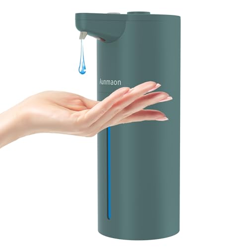 Aunmaon Automatic Soap Dispenser Touchless, Modern, Kitchen & Bathroom, Hands-Free, Adjustable Volume, Long Battery Life, Compatible with Thick & Thin Soap, Easy for Toddlers, Clog-Free, Green - color: Matte Green