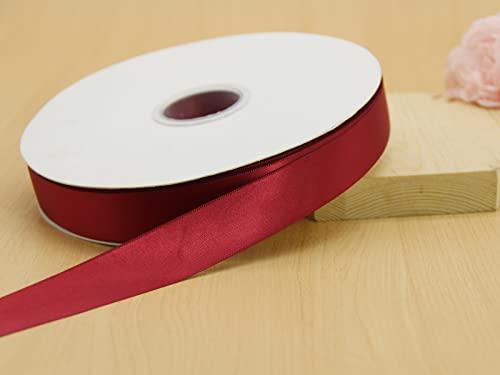 1" Maroon Double Face Satin Ribbon 100yd for Gifts & Weddings - color: Maroon, size: 1 inch