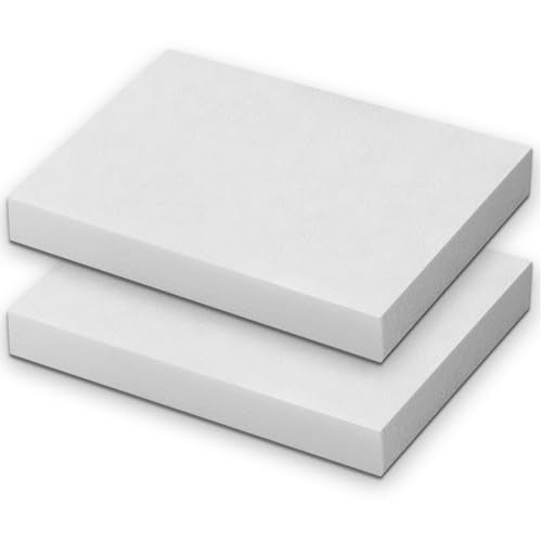 Polyurethane Foam Padding, 2 PCS 16 x 12 x 2 Inch White Soft Cuttable Packing Foam Inserts for Cases, Furniture, Automotive and Packaging - color: White, size: 16x12x2 2P