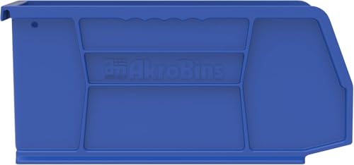 Akro-Mils 30237 AkroBins Plastic Storage Bins, 9"x6"x5", Blue, 12-Pack - color: Blue