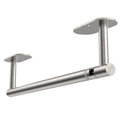 RUACQ Paper Towel Holder Under Cabinet, Stainless Steel, Silver - color: Sliver, size: Standard - Oval