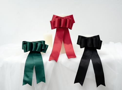 Keypan Black Satin Ribbon Double-Faced Wired 2-1/2 Inch x 10 Yards - color: Black, size: 2-1/2"