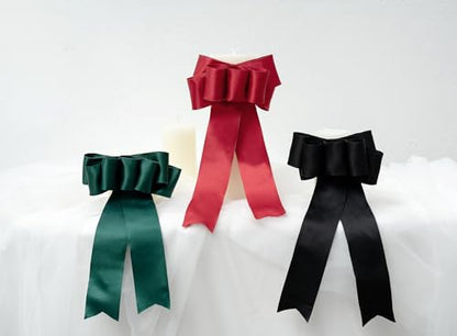 Keypan Black Satin Ribbon Double-Faced Wired 2-1/2 Inch x 10 Yards - color: Black, size: 2-1/2"