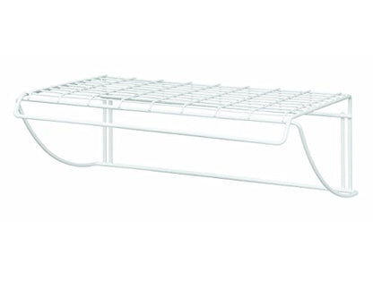 ClosetMaid 8278 18-Inch Wide Laundry Utility Hanger Shelf, White - size: 18-inch