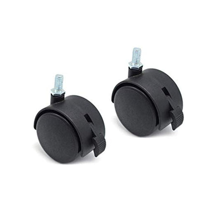 Furniture Replacement Casters,4 Pcs M8 Swivel Stem Casters with Locking Brake, 5/16 Inch Stem Diameter