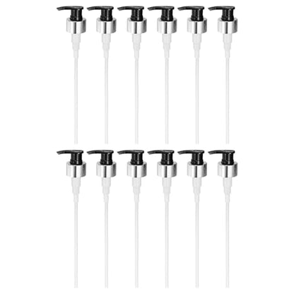 uxcell Soap Dispenser Pump Heads Silver/Black 12 Pcs Pcs - color: Silver/Black, size: 28/410