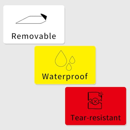 3×5 Inch Red Removable Thermal Labels,Waterproof Thermal Label,240 Sheets per Roll with Perforated Lines - color: Red, size: 3×5 inch