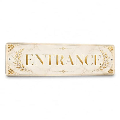 Entrance Luxe Gold Business Sign - style: ENTRANCE