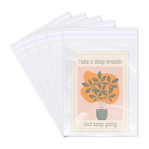 iMailer - 500 Pack - 8" x 10" Self Sealing Cellophane Bags - Clear Cello Resealable Plastic Poly Bags for Art Prints, Packaging, Photo, Jewelry - size: 8x10 Inch (Pack of 500)