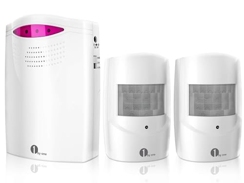 1byone Driveway Alarm Wireless Outside, 1 Receiver 2 Infrared Sensors - style: 1 receiver 2 PIR sensors