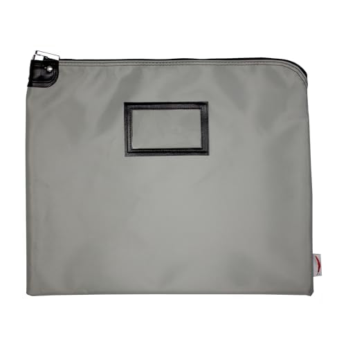 Locking Document Bag, Gray, 15 x 19 - color: Gray