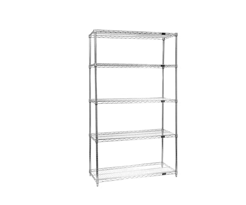 Quantum Storage Systems WR63-2130C Starter Kit Wire Shelves Chrome 4 Shelves 63" H x 30" W x 21" D - size: 63H x 30W x 21D