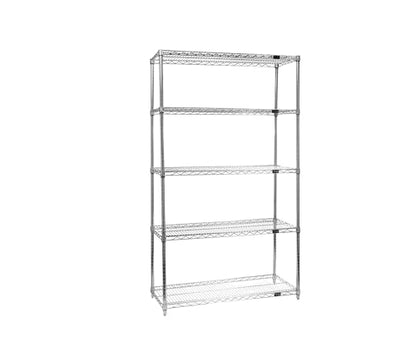 Quantum Storage Systems WR63-2130C Starter Kit Wire Shelves Chrome 4 Shelves 63" H x 30" W x 21" D - size: 63H x 30W x 21D