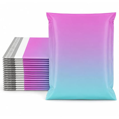 Metronic Cute Poly Mailers 10x13" 50pc Small Shipping Bags Self Seal - color: PinkGreen, size: 10x13" 50PC