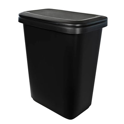 Kitchen Trash Can 20.4 Gallon, Dual Compartment Garbage & Recycling Bin with Lift Top Lid, Plastic Wastebasket for Kitchen, Office, Home - Black