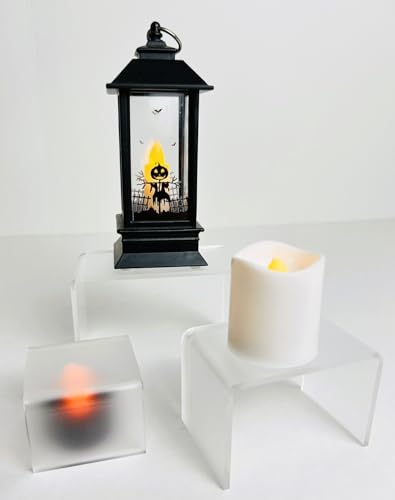 Acrylic Display Risers – 3‑Piece Small Riser Set (5×2×3, 6×2×3.5, 7×2×4) – Clear 1/8" Acrylic Stands for Jewelry, Mini Collectibles, Retail Displays, Craft Shows (Frosted) - color: Frosted