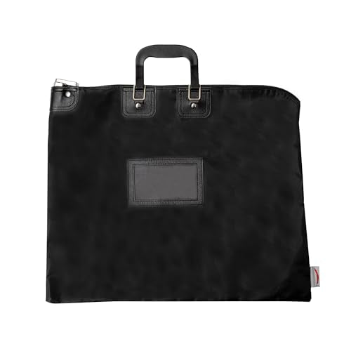 Lockable Document Bag with handles, 15 x 19 - color: Black