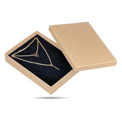 TheDisplayGuys 12-pack Cardboard Gift Boxes w. Velvet Jewelry Insert & Lids - color: Kraft Brown