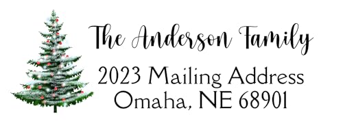 Sunshine Stickers Custom Christmas Return Address Labels-Personalized Holiday Return Address Labels, Set of 120 Self Adhesive Mailing Rectangle Personalized Name Stickers for Envelopes (Pattern 1) - style: Pattern 1