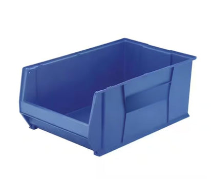Blue Plastic Stackable Storage Organizer Bin (1-Pack) ZO96296
