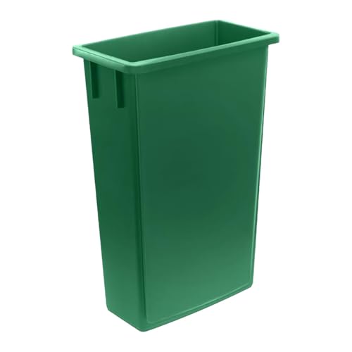 Dark Green 23 Gallon Slim Recycle Container, Commercial Trash Can, Heavy-Duty Waste Bin, Durable Plastic Garbage Can for Offices, Garages, Kitchens, Homes, Restaurants - color: Dark Green, size: Trash Can