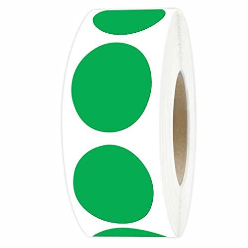1" Green Round Color Coding Circle Dot Label,1000 Stickers in Dispenser Box - color: Green, size: 1 Roll-1000PCS