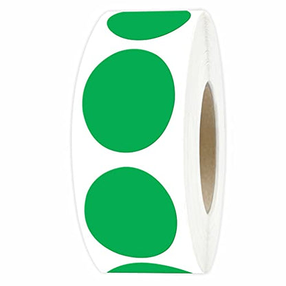 1" Green Round Color Coding Circle Dot Label,1000 Stickers in Dispenser Box - color: Green, size: 1 Roll-1000PCS